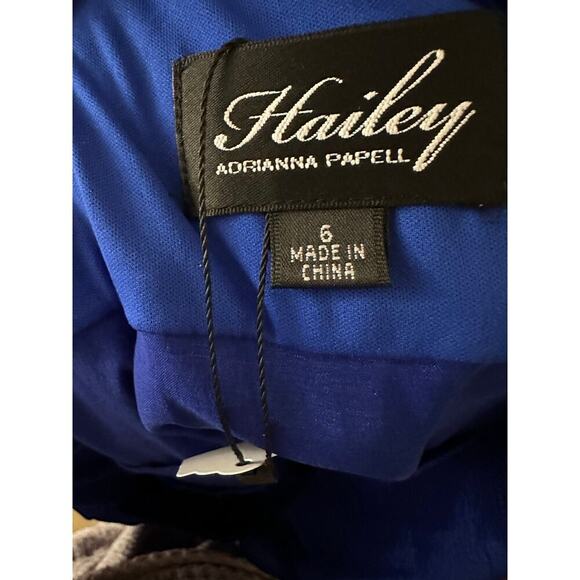 Adrianna Papel Hailey Dress Size 6 Bodycon One Shoulder Flowers Side Zip‎ Blue - Picture 7 of 7